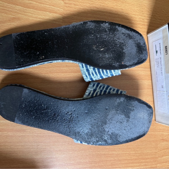 Givenchy Blue and White Denim Sandals with Textured Design w/ dust bag and box - Picture 3 of 4